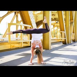 White lattice tank top